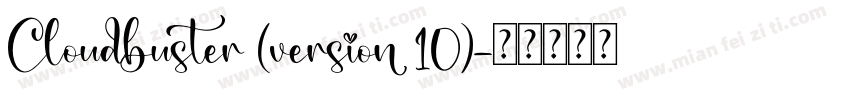Cloudbuster (version 10)字体转换